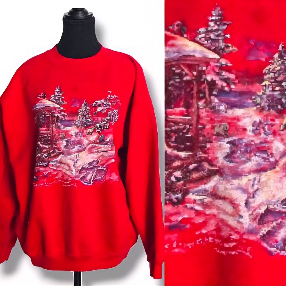 Vintage Northern Reflections Winter Sweatshirt featuring Kim Kimbro Art
